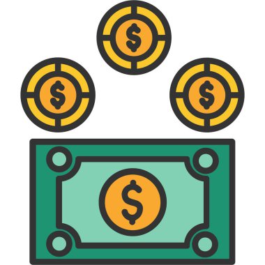 Nakit para dolar simgesi - taslak biçimi