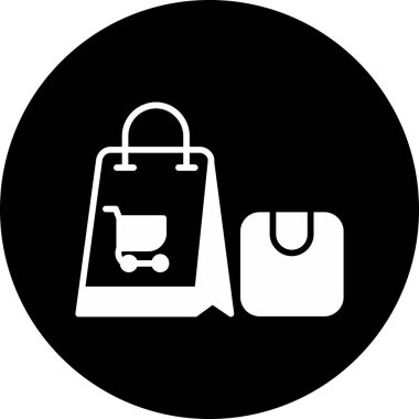 Çanta. Web simgesi basit illüstrasyon