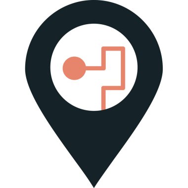 Vektör simge renkli konumu PIN