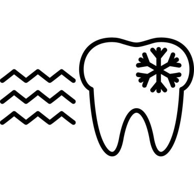 diş simgesi vektör çizim logosu