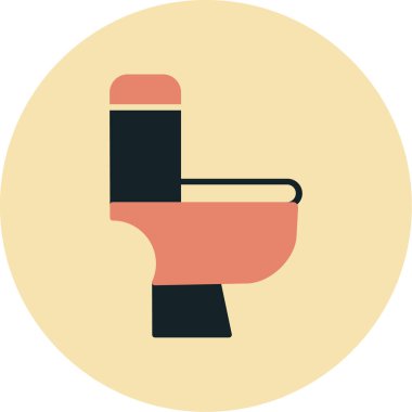 Tuvalet. Web simgesi basit illüstrasyon