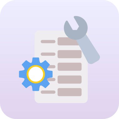 dişli ayarı simgesi, vektör illüstrasyonu