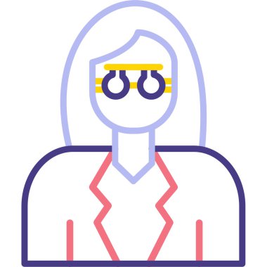 avatar kadın simgesi - ana hatları biçiminde