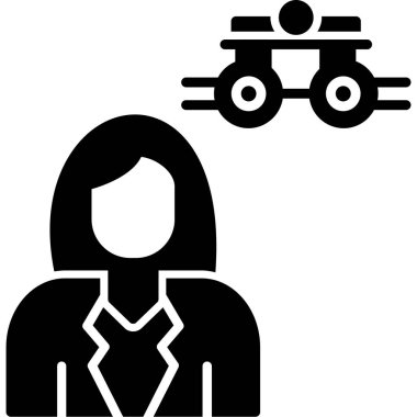 Kadın. Web simgesi vektör illüstrasyonu