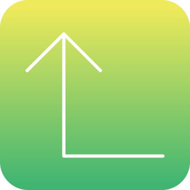 Benzersiz ok yukarı vektör çizgisi simgesi