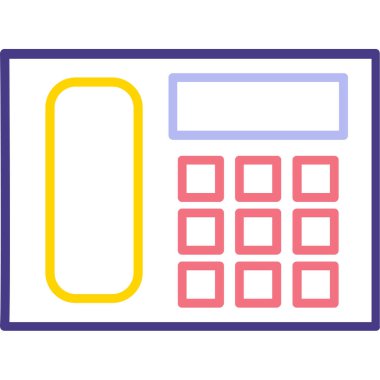 Hesap makinesi. Web simgesi basit illüstrasyon