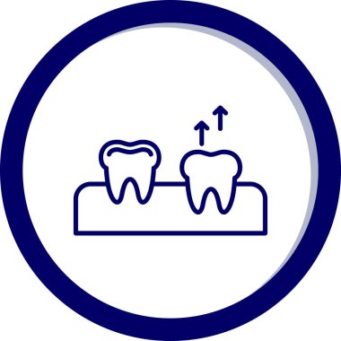 Diş simgesi vektör illüstrasyonu