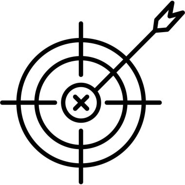 Hedef. Web simgesi basit illüstrasyon