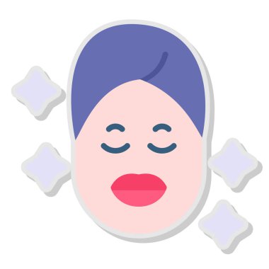 güzellik ve yüz bakımı vektör simgesi.