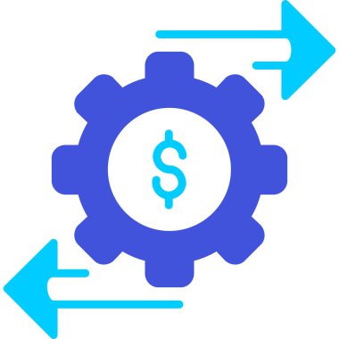 Mali Ayarlar düz vektör simgesi