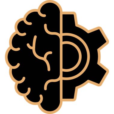 Beyin. Web simgesi basit illüstrasyon