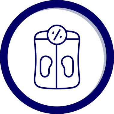 Bir çantanın mavi ve beyaz ikonunun vektör illüstrasyonu