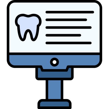 Dişçi. Web simgesi basit illüstrasyon