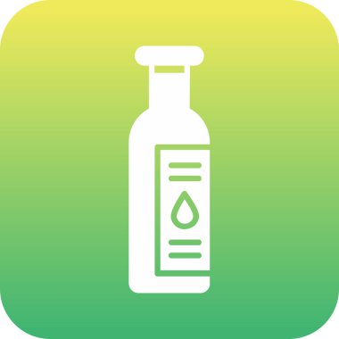 Sıvı damla ikonlu bir şişe.