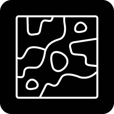 Bir haritanın siyah ve beyaz deseninin vektör çizimi