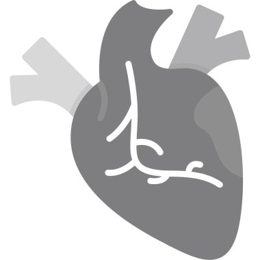 Kalp anatomisi ikonu. özet çizimi