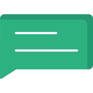 baloncuk sohbet ileti simgesi düz biçimli