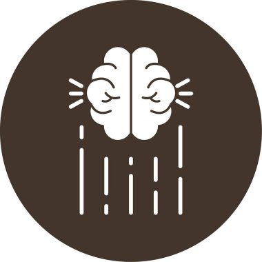 Vektör illüstrasyonu, beyin simgesi