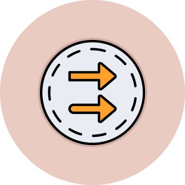 Ok. Web simgesi basit illüstrasyon