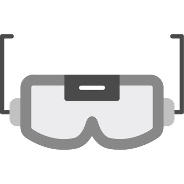 sanal gerçeklik gözlüğü simgesi, basit biçim