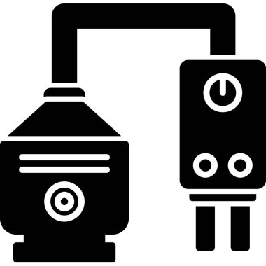 Benzin deposu simgesi katı biçimde