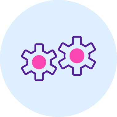 Dişliler. Web simgesi basit illüstrasyon