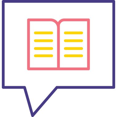 Kitap. Web simgesi basit illüstrasyon