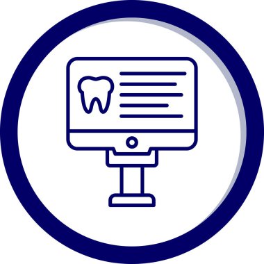 Diş vektörü simgesi modern çizgi illüstrasyonu