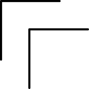 Fransız düz simgesi bayrağı, vektör illüstrasyonu