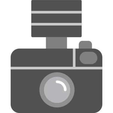 kamera düz vektör simgesi