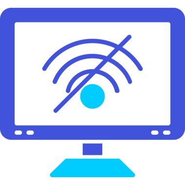 Kablosuz. Web simgesi basit illüstrasyon