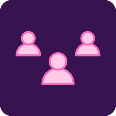 bir grup insan ikonu. düz dizayn. vektör