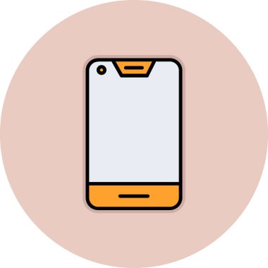 cep telefonu simgesi. Web için akıllı telefon vektör simgelerinin basit çizimi