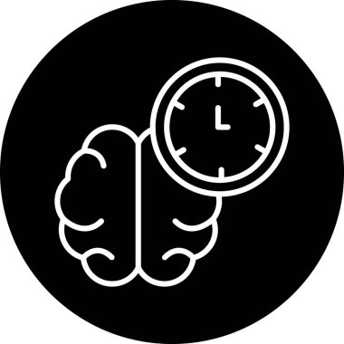 zaman yönetimi simgesi, vektör illüstrasyonu