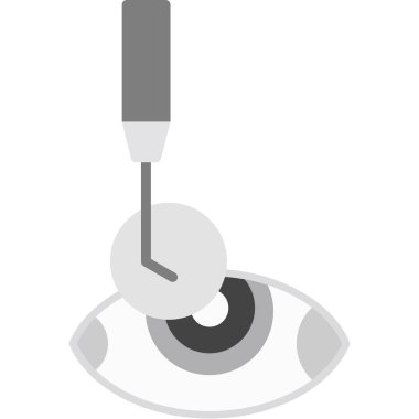 Göz ameliyatı ikonu. vektör illüstrasyonu