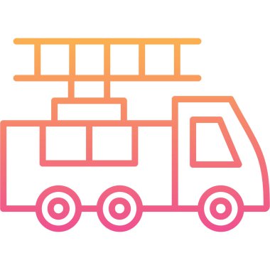 Kamyon. Web simgesi basit illüstrasyon