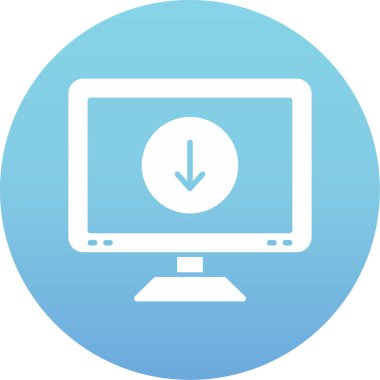 Bilgisayar ekranının vektör illüstrasyonu