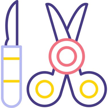 Makas. Web simgesi basit tasarım