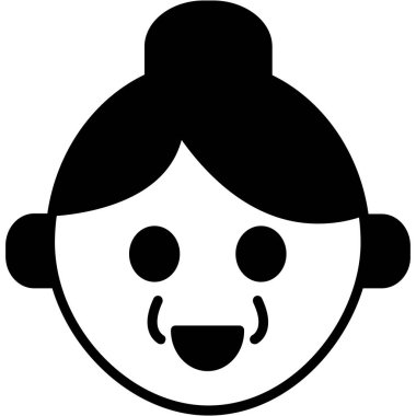 Mutlu yüz ifadesi vektör illüstrasyonu