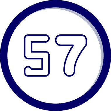 7 numaralı simge vektör illüstrasyonu