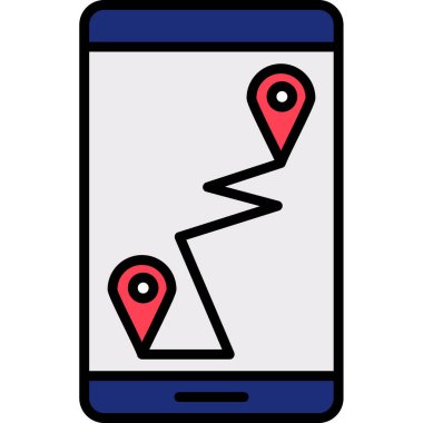 konum. Web simgesi basit illüstrasyon