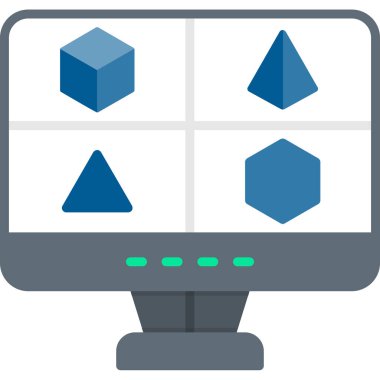 Bilgisayar. Web simgesi basit illüstrasyon