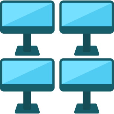 Bilgisayar simgesi. Düz dizayn. vektör illüstrasyonu