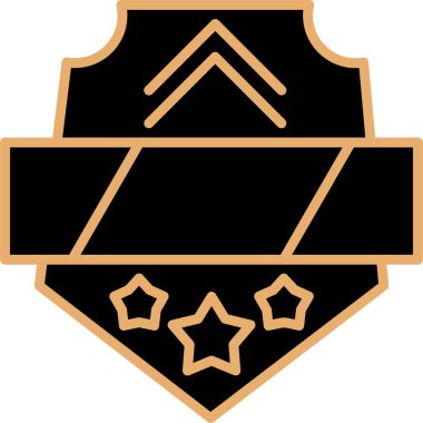 Kalkanda altın yıldız amblemi