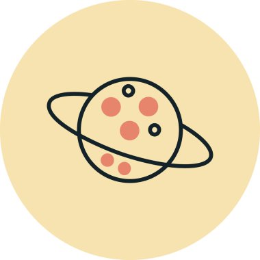 Gezegen ikonu. vektör illüstrasyonu