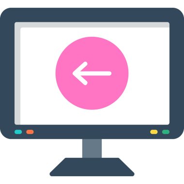 Monitör. Web simgesi basit illüstrasyon