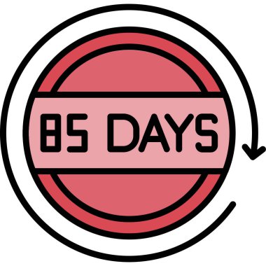 65 günlük simge, ana hatlı vektör tasarımı