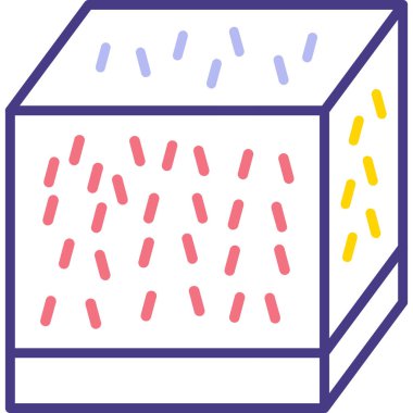 Dondurma. Web simgesi vektör illüstrasyonu