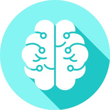 Beyin. Web simgesi basit illüstrasyon