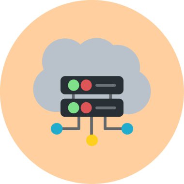 bulut hesaplama vektörü simgesi